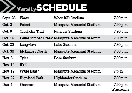 West Mesquite Schedule